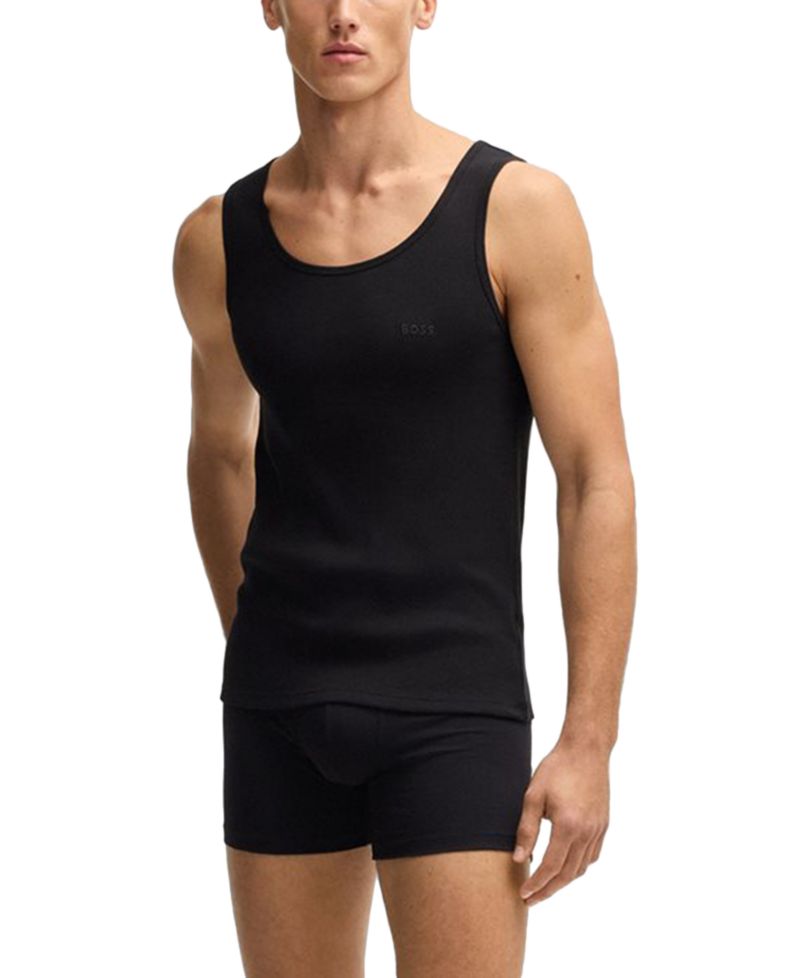 Men's 3-Pack Cotton Ribbed Classic Tank Tops