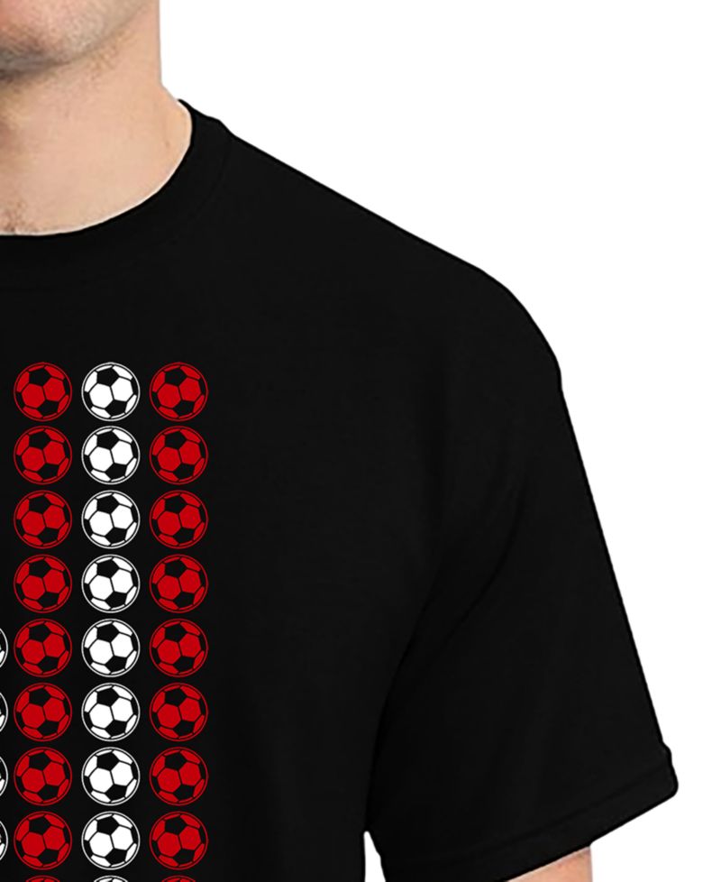 Men's American Flag Soccer Balls Word Art T-Shirt