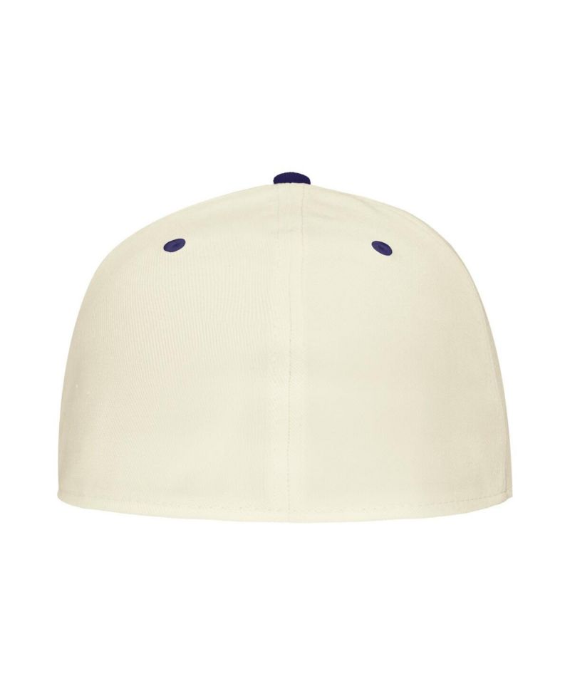 Men's Natural TCU Horned Frogs On-Field Baseball Performance Fitted Hat