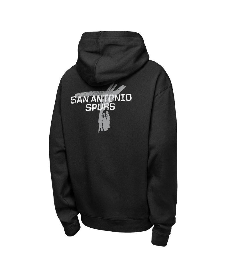 Big Boys and Girls Black San Antonio Spurs Courtside Club Premiere Hoodie