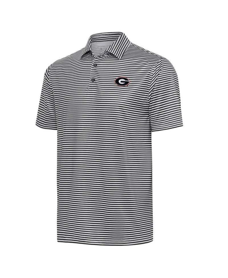 Men's Black Georgia Bulldogs Skills Polo Shirt