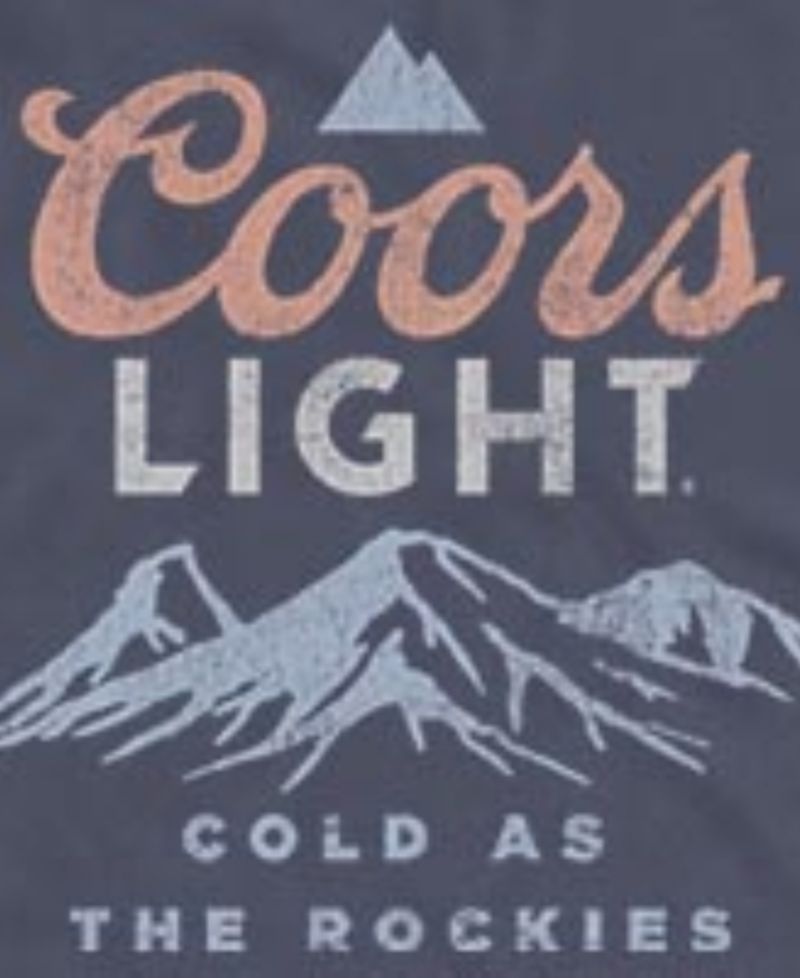 Men's Coors Light Cold as the Rockies Mountain Logo Graphic Tank Top