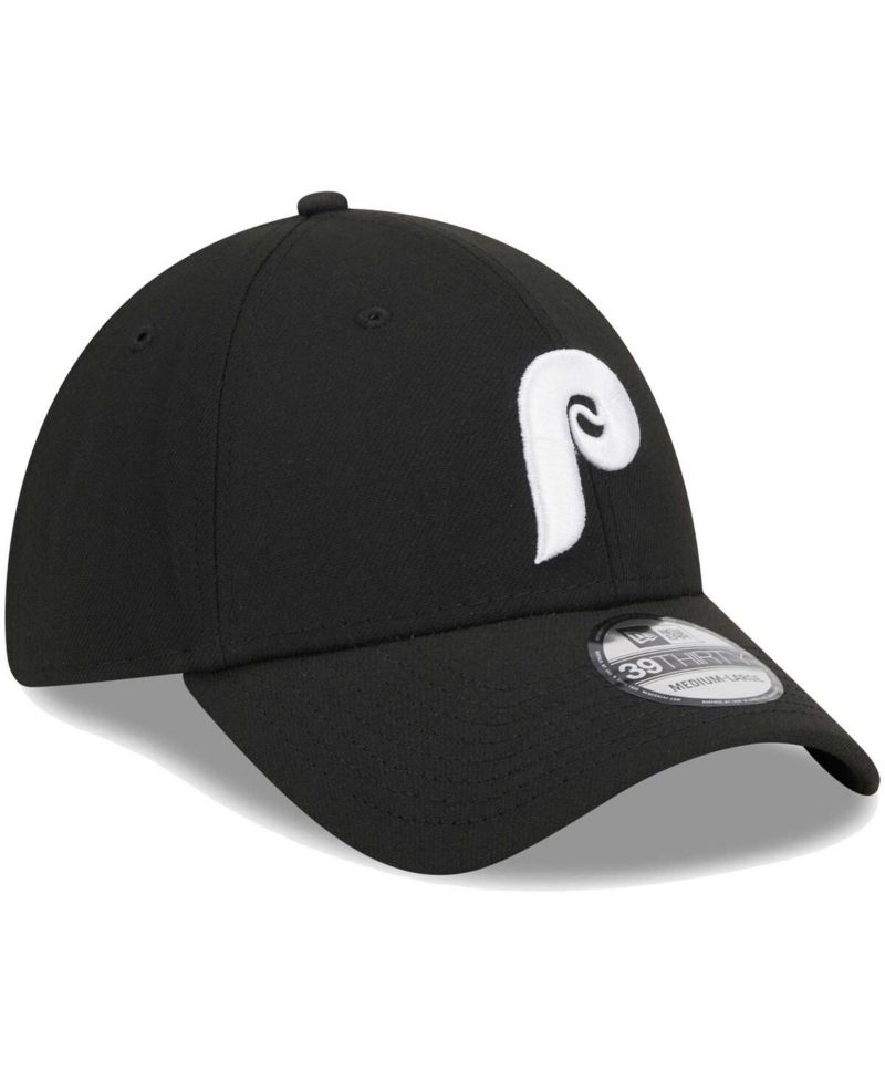 Men's Black Philadelphia Phillies Logo 39THIRTY Flex Hat