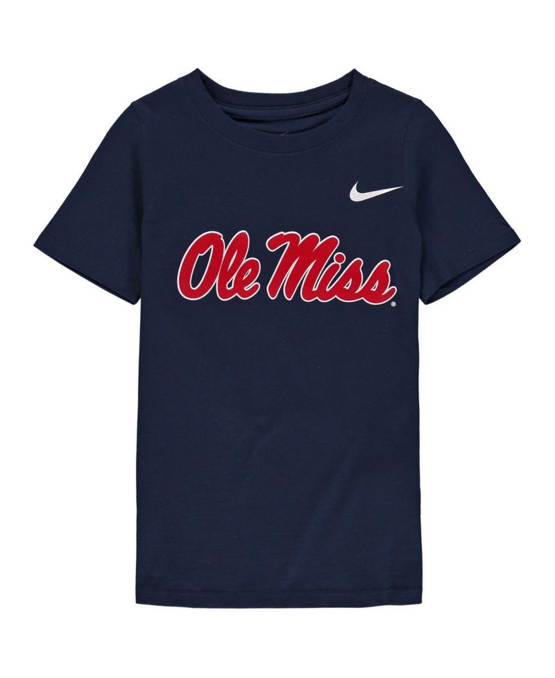 Little Boys and Girls Navy Ole Miss Rebels Logo Performance T-Shirt