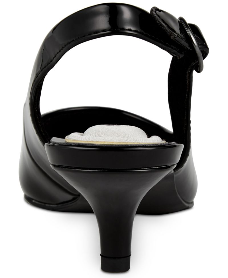 Faye Slingback Kitten-Heel Pumps