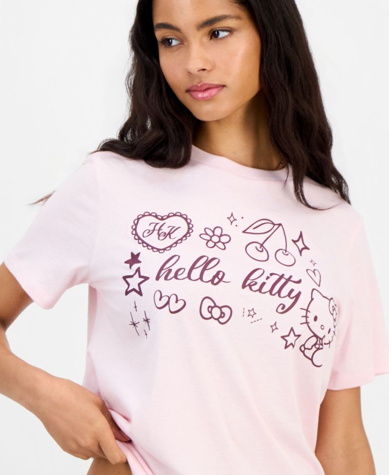 Juniors' Hello Kitty Icons Graphic-Print Tee