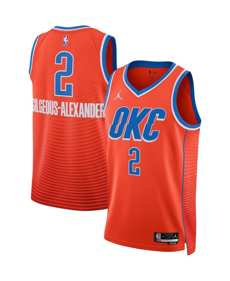 Men's Shai Gilgeous-Alexander Orange Oklahoma City Thunder Statement Edition Swingman Jersey
