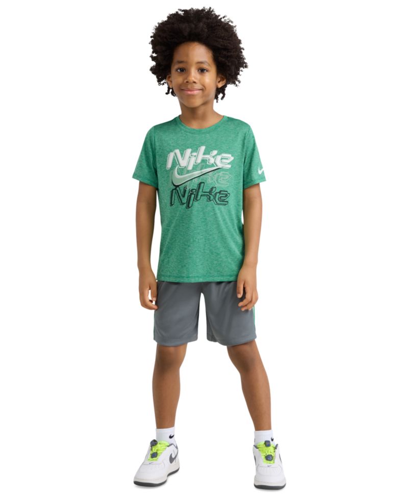 Boys' 2T-7 Short-Sleeve T-Shirt and Shorts, 2-Piece Set