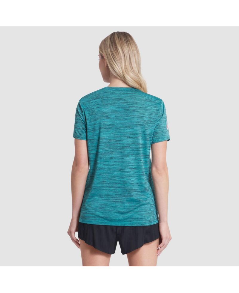 Women's Turbo Green Miami Dolphins 2025 Rivalries Collection Sideline Velocity Dri-FIT T-Shirt