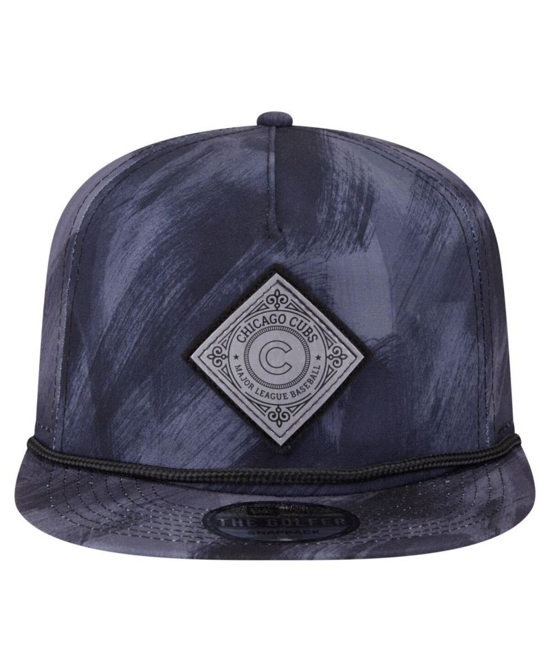 Men's Navy Chicago Cubs Printed Golfer Snapback Hat