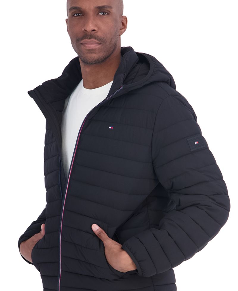 Men's Stretch Hooded Packable Jacket