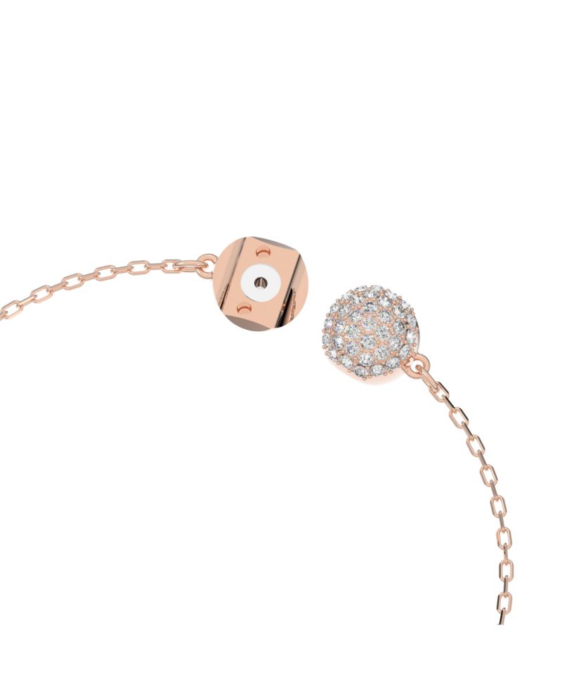 Dazzling Swan Magnetic Rose Gold Tone Plated Bracelet