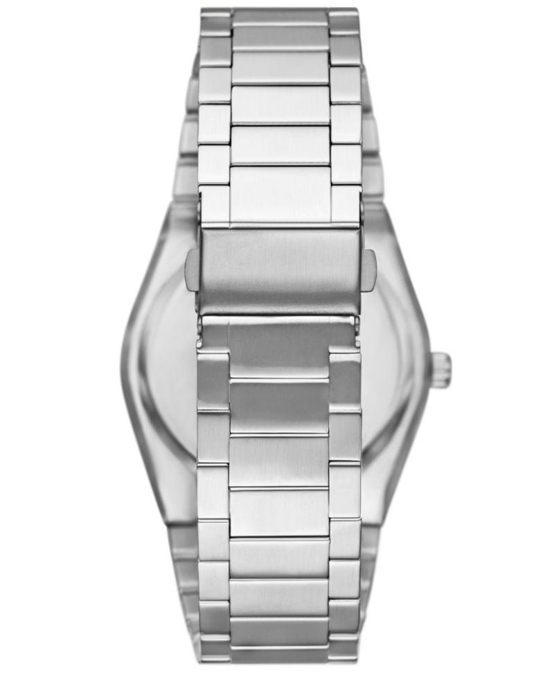Men's Quartz Three-Hand Silver Alloy Watch Set, 42mm