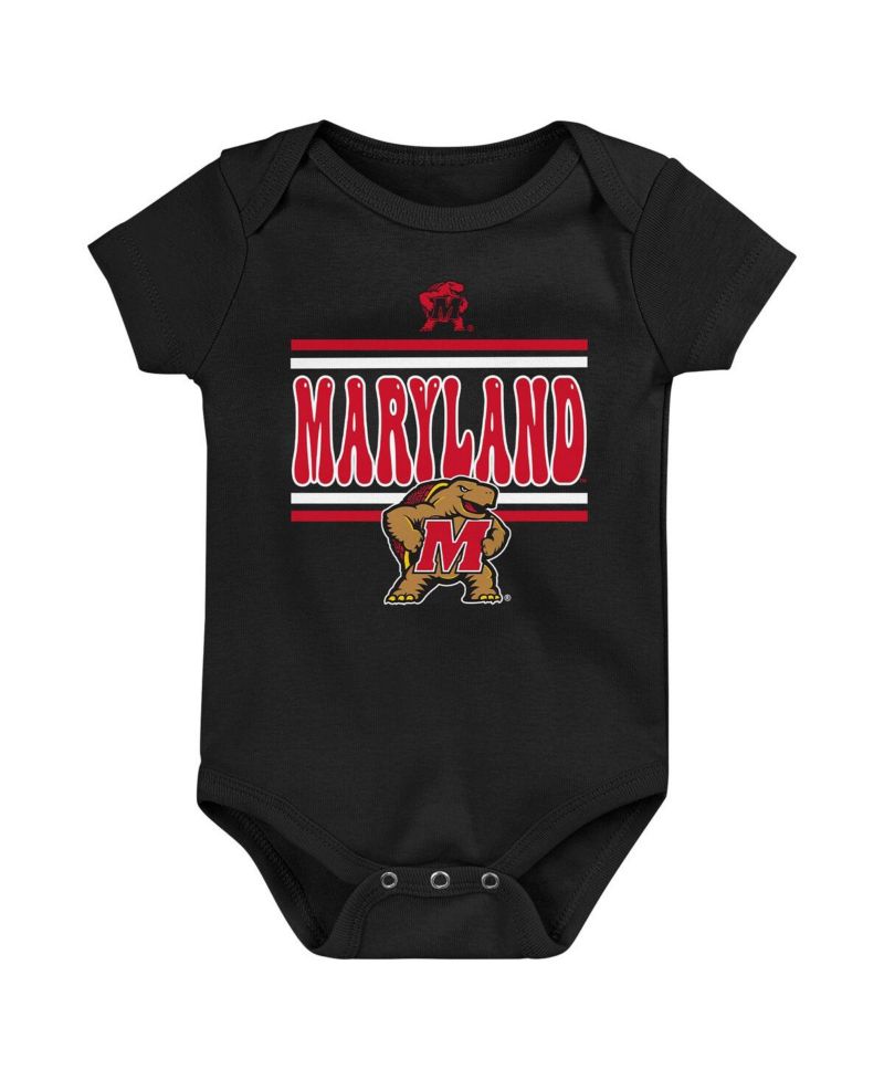 Newborn Red Maryland Terrapins Sunday Comics Bodysuit 3-pack