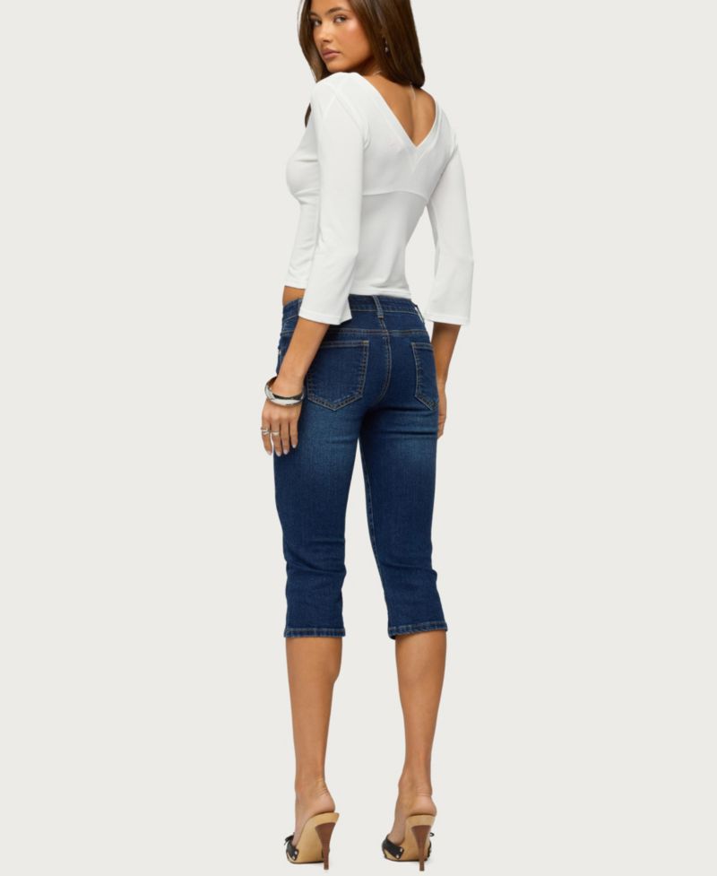 Women's Mar V Neck Quarter Sleeve Top