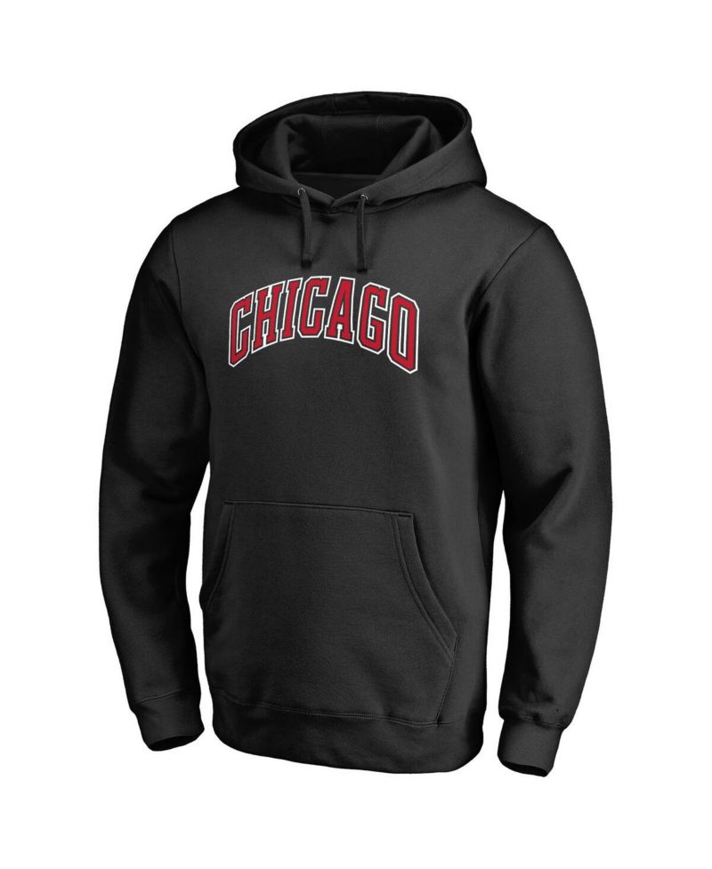 Men's Black Chicago Bulls Alternate Logo Pullover Hoodie
