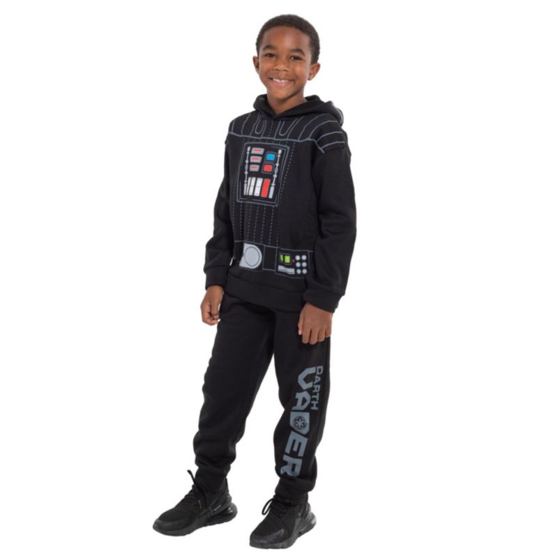 Boy's 4-20 Sizes Darth Vader Boba Fett The Mandalorian Fleece Pullover Hoodie and Pants Outfit Set