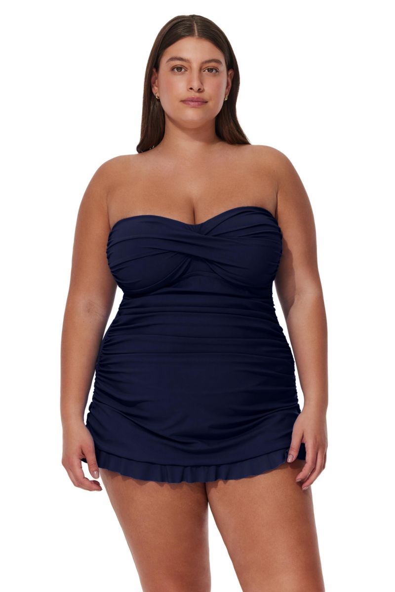 Women's Tutti Frutti Plus Size Bandeau Swimdress Swimsuit