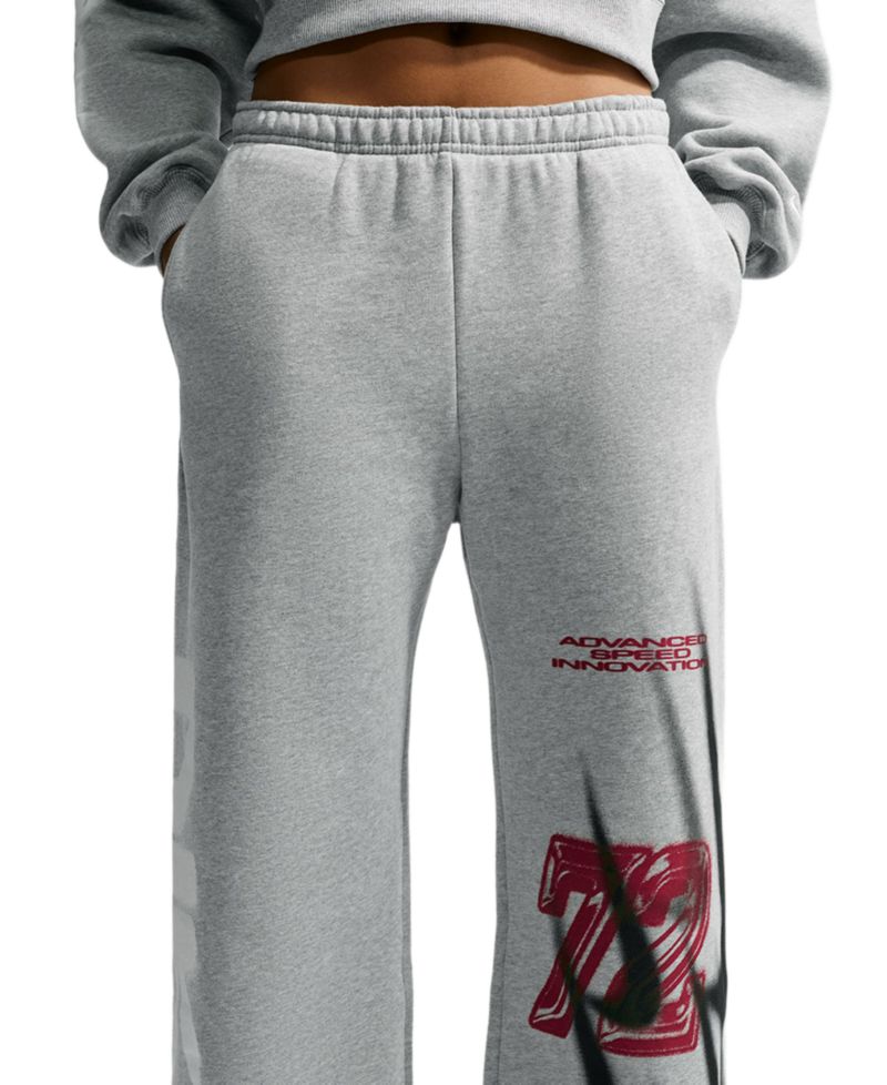 Women's Studio Fleece Medium Weight Oversized High-Rise Straight-Leg Graphic Pants