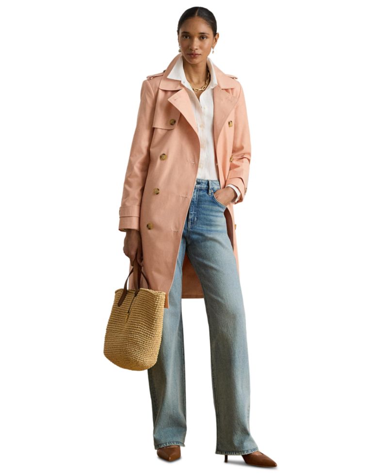 Women's Belted Water-Resistant Trench Coat