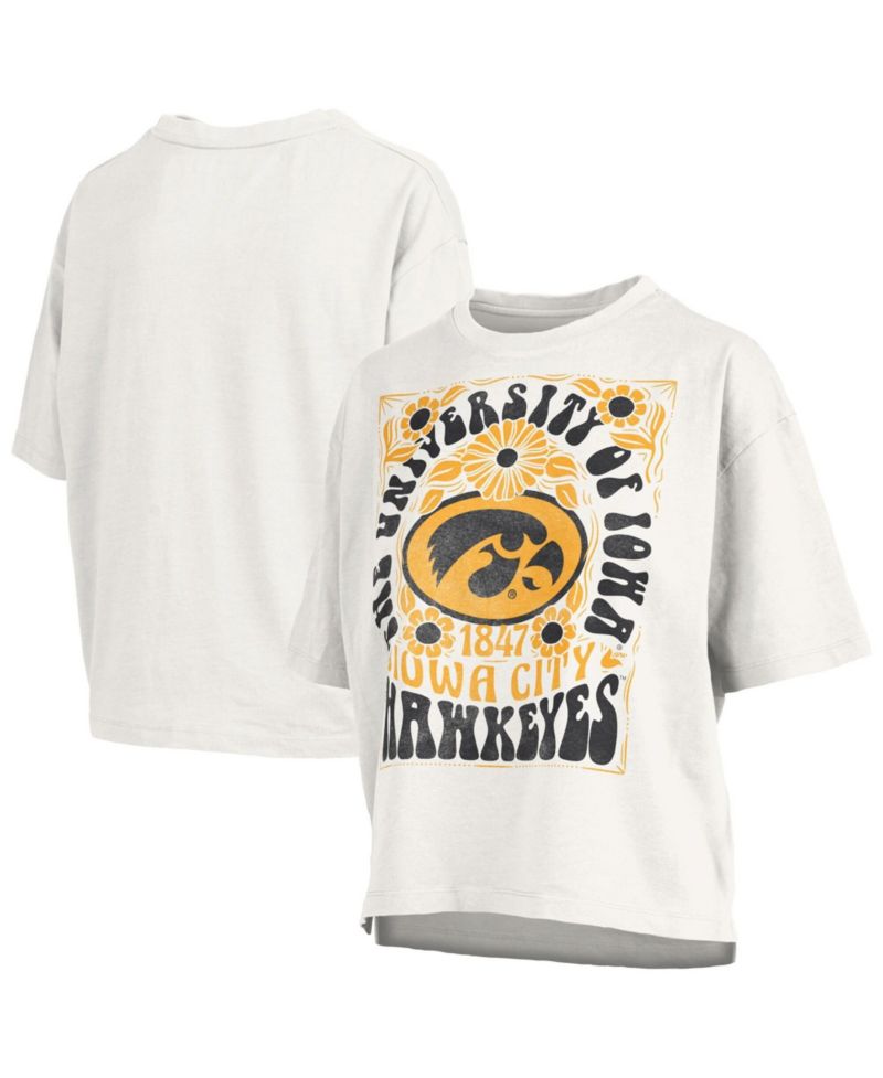 Women's White Iowa Hawkeyes Harmony Oversized Slub T-Shirt