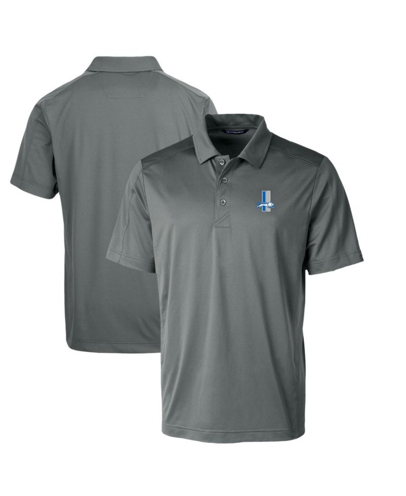 Men's Detroit Lions Throwback Logo Prospect Textured Stretch Polo
