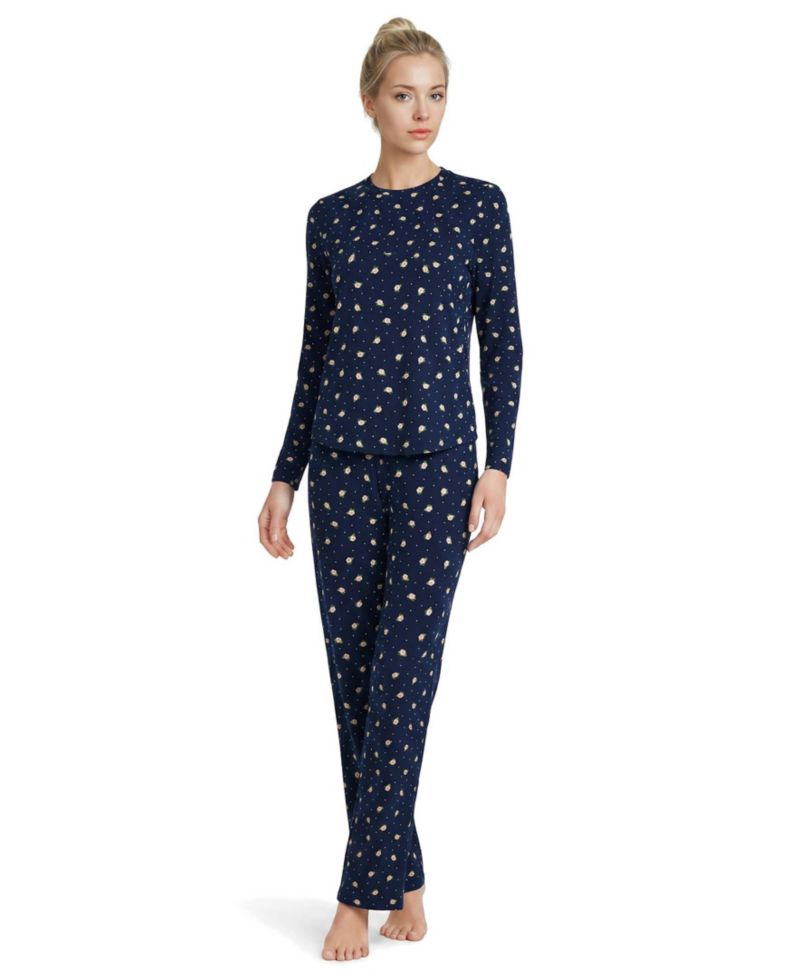Women's Crewneck Long-Sleeve Top and Pants Set