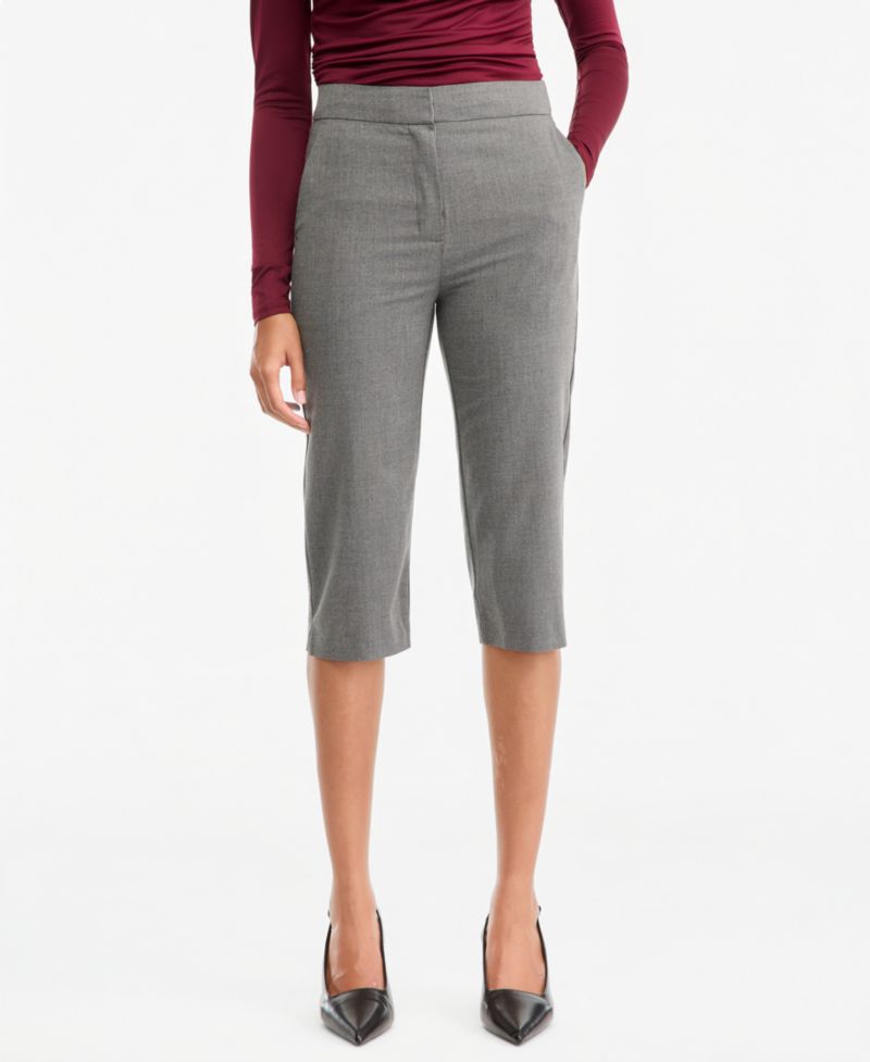 Women's Suiting Capri Mid-Rise Skinny-Leg Capris