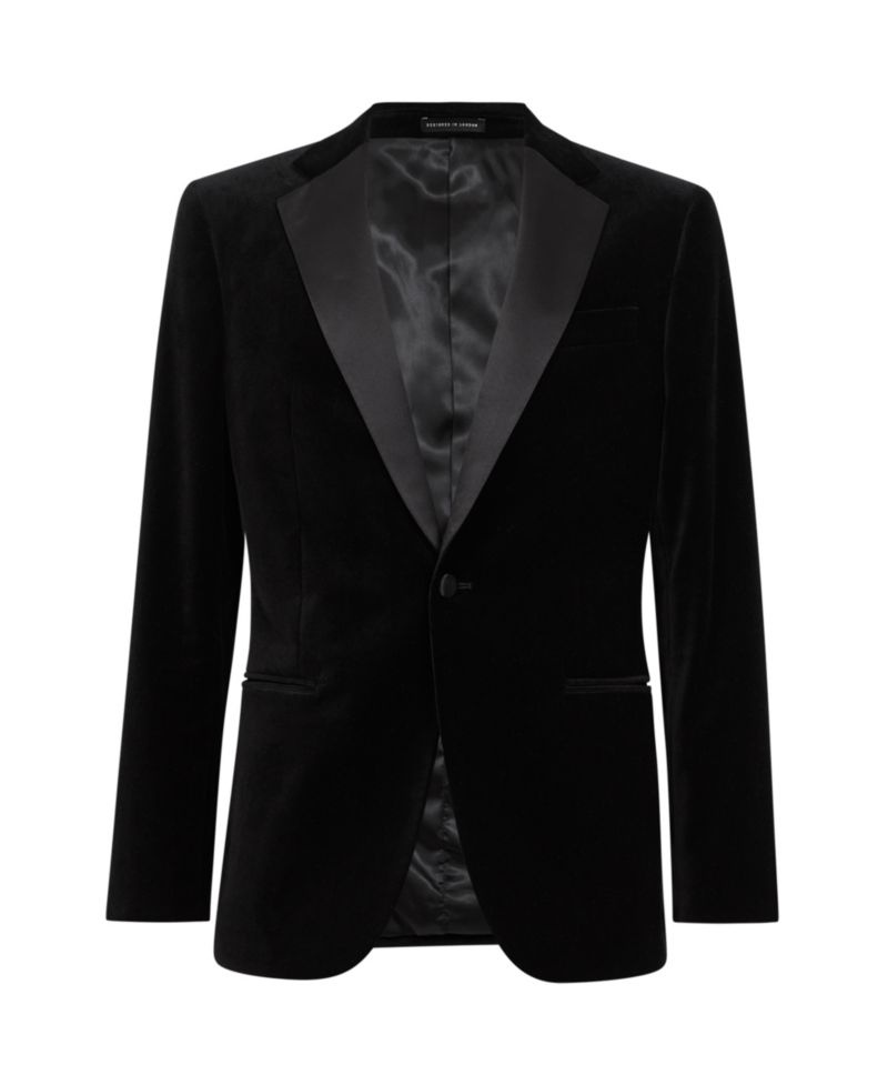 Men's Ace Tailored-Fit Single-Breasted Velvet Blazer
