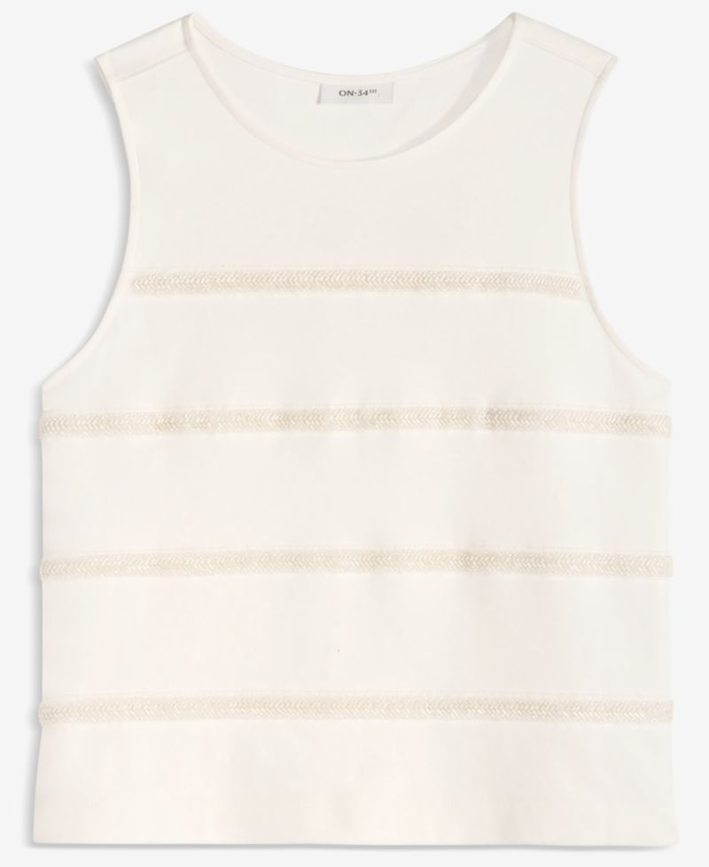 Women's Cotton Bead-Embellished Tank Top