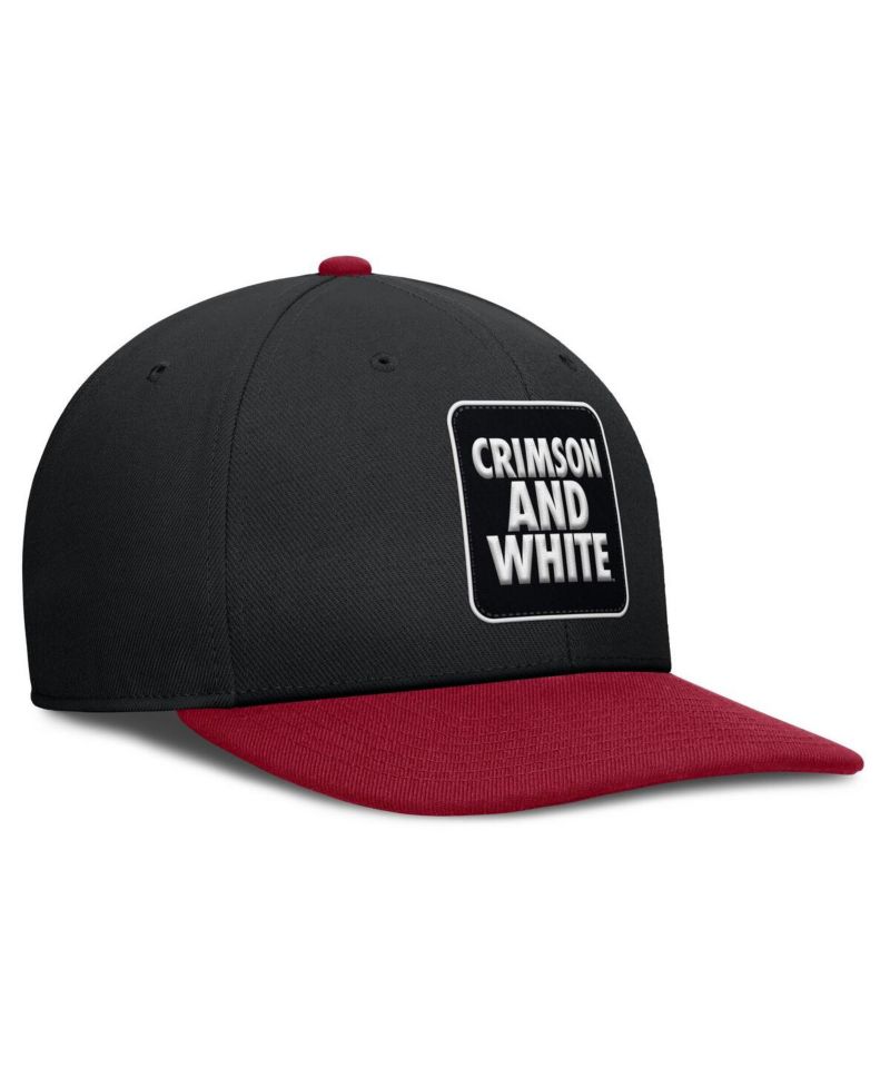 Men's Black/Crimson Alabama Crimson Tide 2025 Sideline Campus Pro Local Snapback Hat