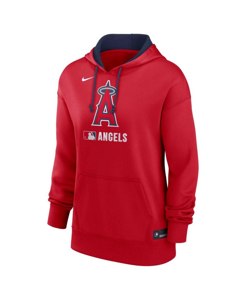 Women's Red Los Angeles Angels Authentic Collection Performance Pullover Hoodie