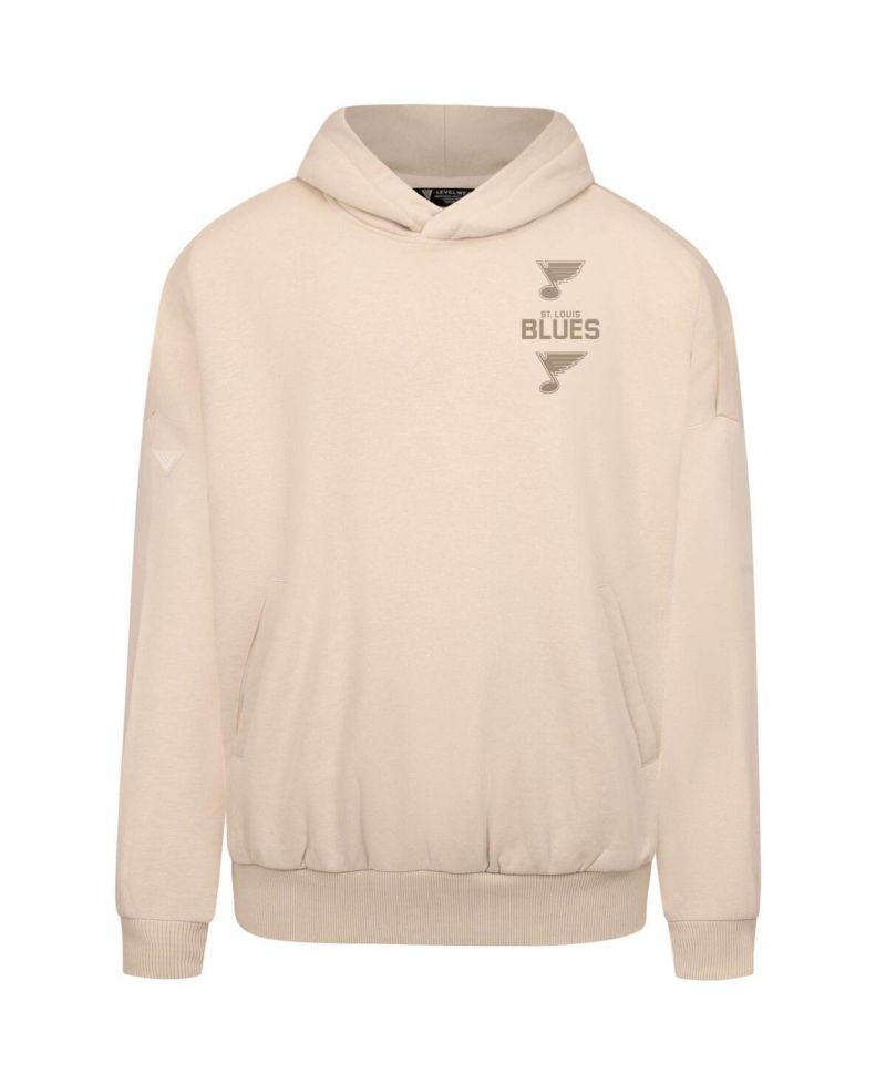 Men's Cream St. Louis Blues Contact Stamp Pullover Hoodie