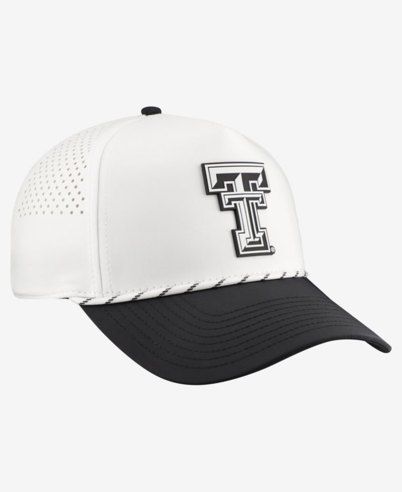 Men's White/Black Texas Tech Red Raiders Classic Adjustable Rope Hat