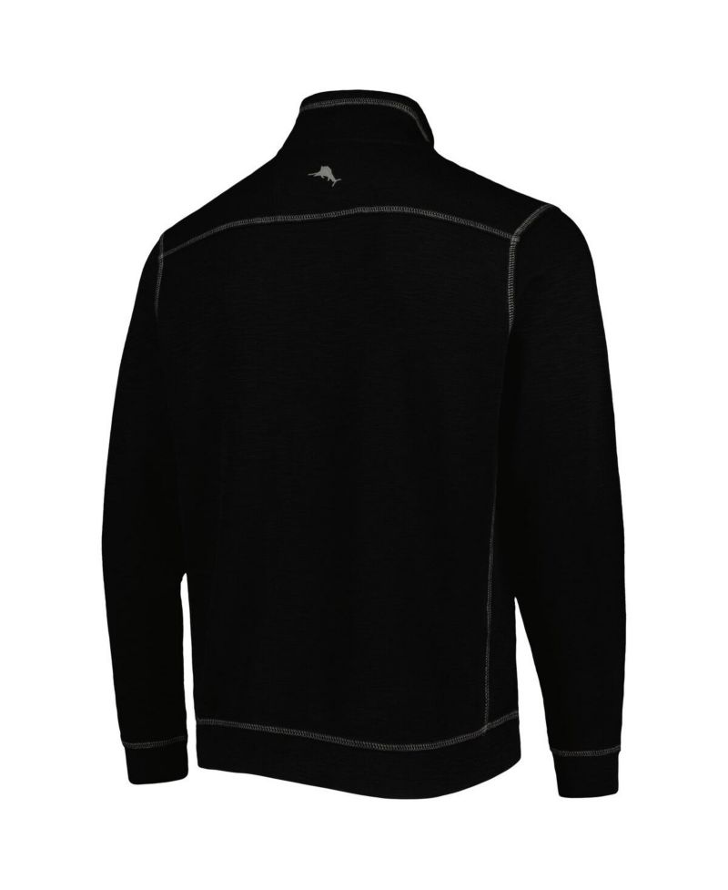 Men's Black Florida State Seminoles Sport Tobago Bay Tri-Blend Mock Neck Half-Zip Jacket