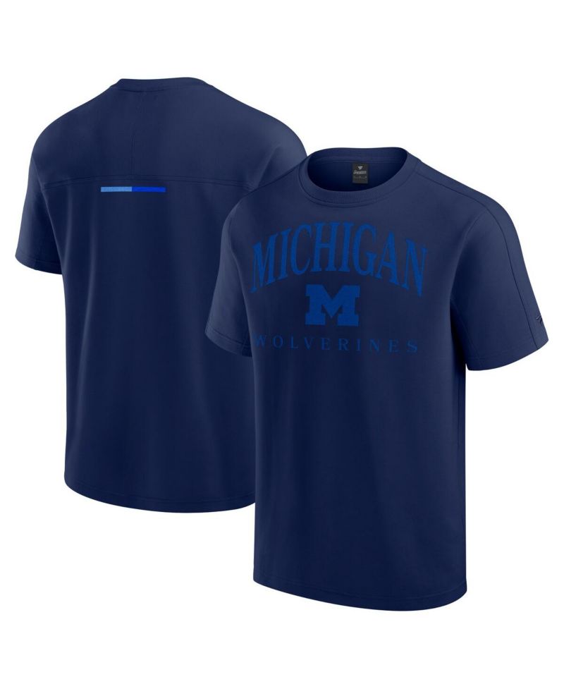 Men's Navy Michigan Wolverines Flex Tri-Blend T-Shirt