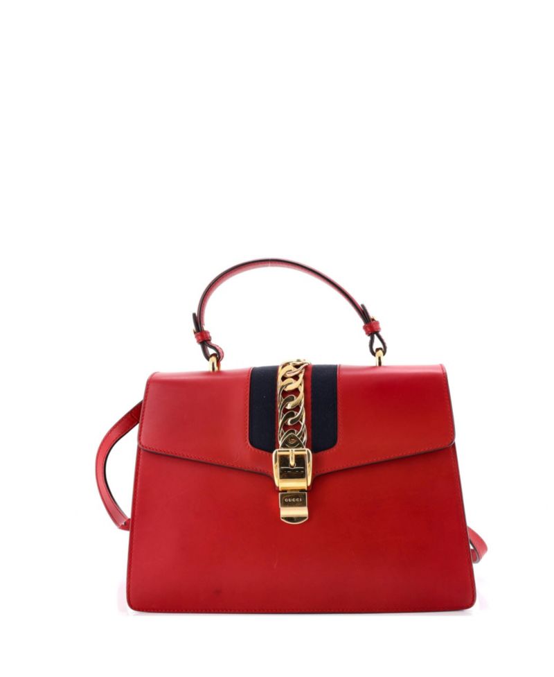 Medium Sylvie Top Handle Bag Leather