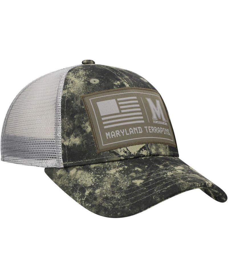 Men's Camo Maryland Terrapins Freedom Collection Blitzing Performance Trucker Hat