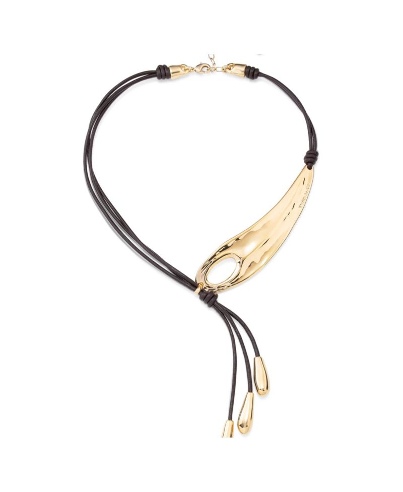 18K Gold and Silver Short Adjustable Latigo Necklaces