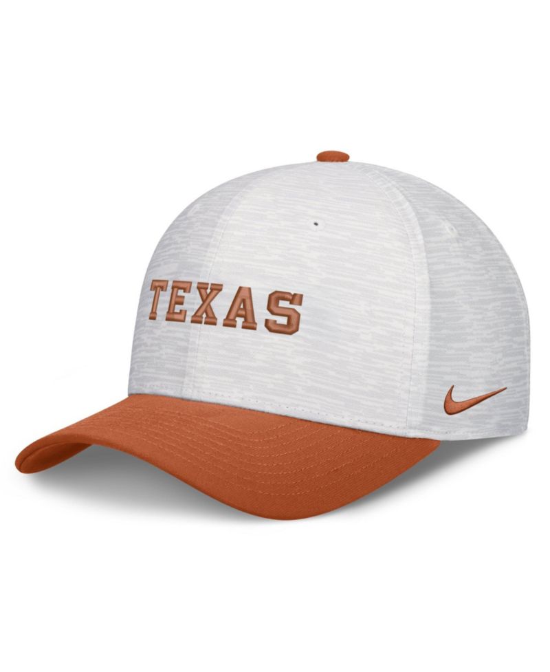 Men's and Women's White/Texas Orange Texas Longhorns Primetime Rise Adjustable Hat