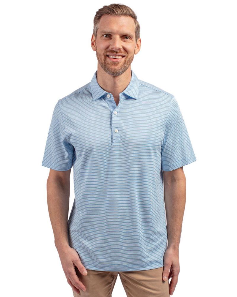 Men's Forge Eco Double Stripe Stretch Recycled Polo Shirt