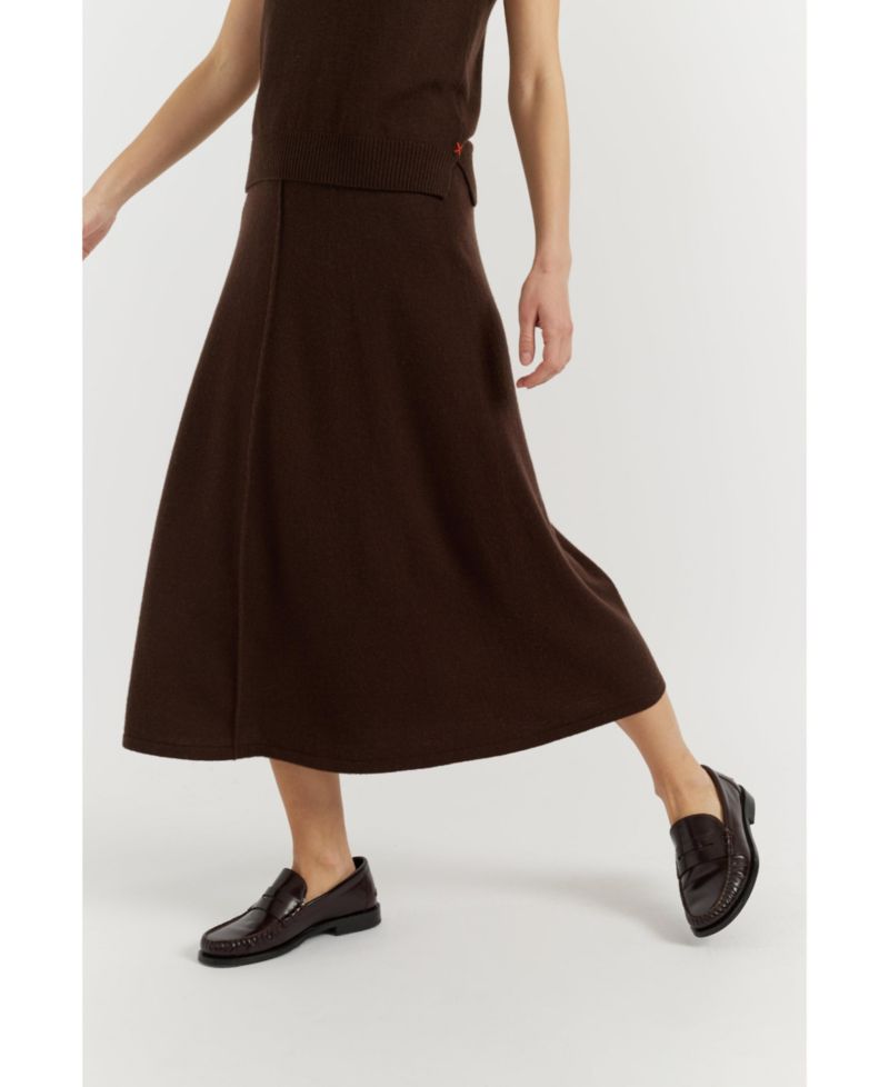 Women's Chinti and Parker Wool Cashmere Midi Skirt