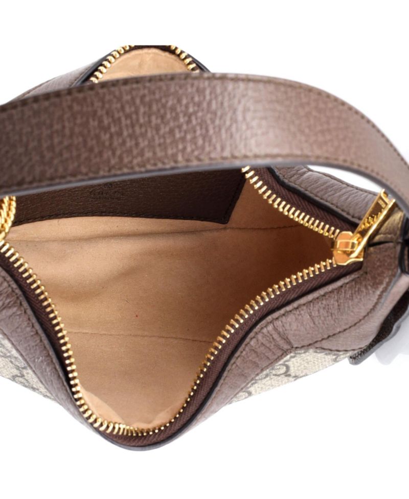 Mini Ophidia Half Moon Bag GG Coated Canvas