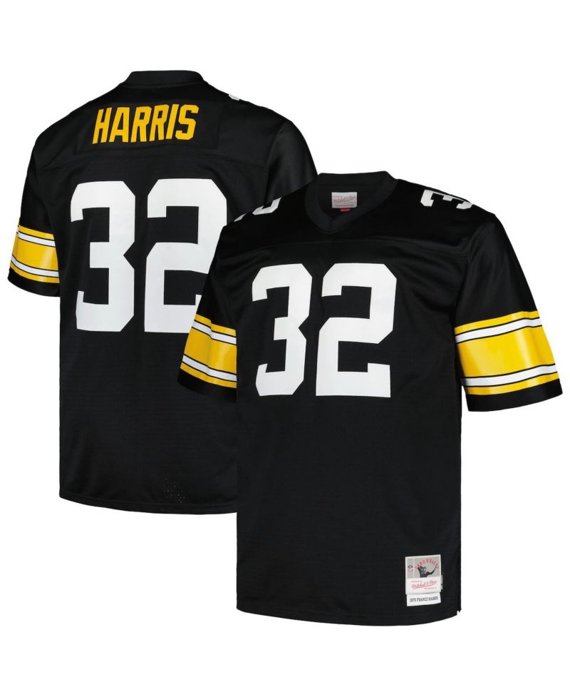 Men's Franco Harris Black Pittsburgh Steelers Big and Tall 1976 Legacy Retired Player Jersey