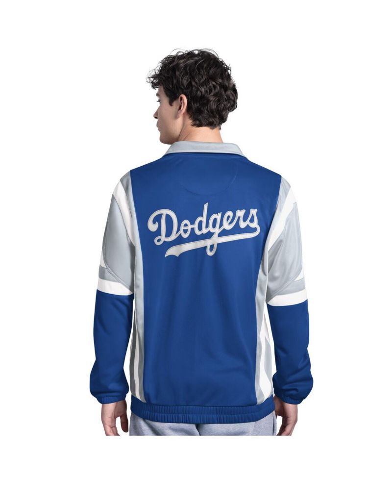 Men's Royal/Gray Los Angeles Dodgers Contender Tricot Full-Zip Track Jacket