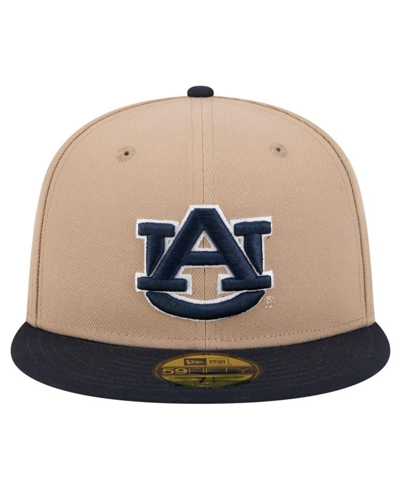 Men's Khaki Auburn Tigers Two-Tone 59FIFTY Fitted Hat