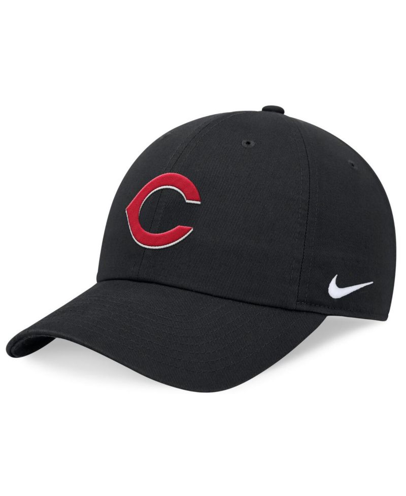 Men's Black Cincinnati Reds Club Adjustable Hat