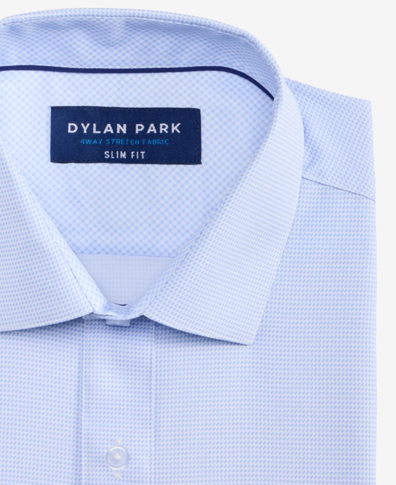 Men's Slim-Fit Performance Four-Way Stretch Short-Sleeve Dress Shirt