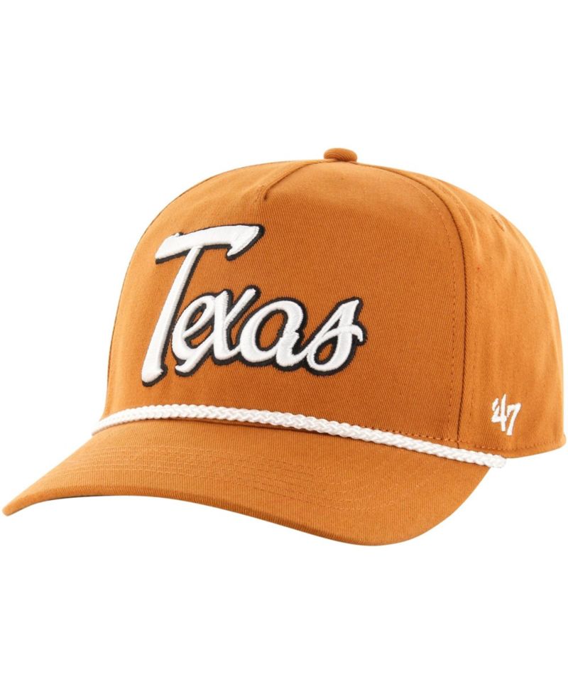 Men's '47 Burnt Orange Texas Longhorns Overhand Hitch Adjustable Hat