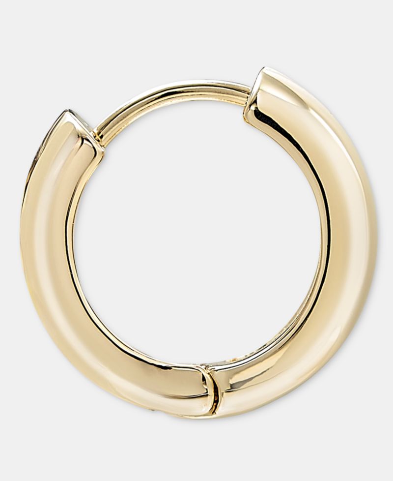 Small Huggie Hoop Earrings, 0.59"